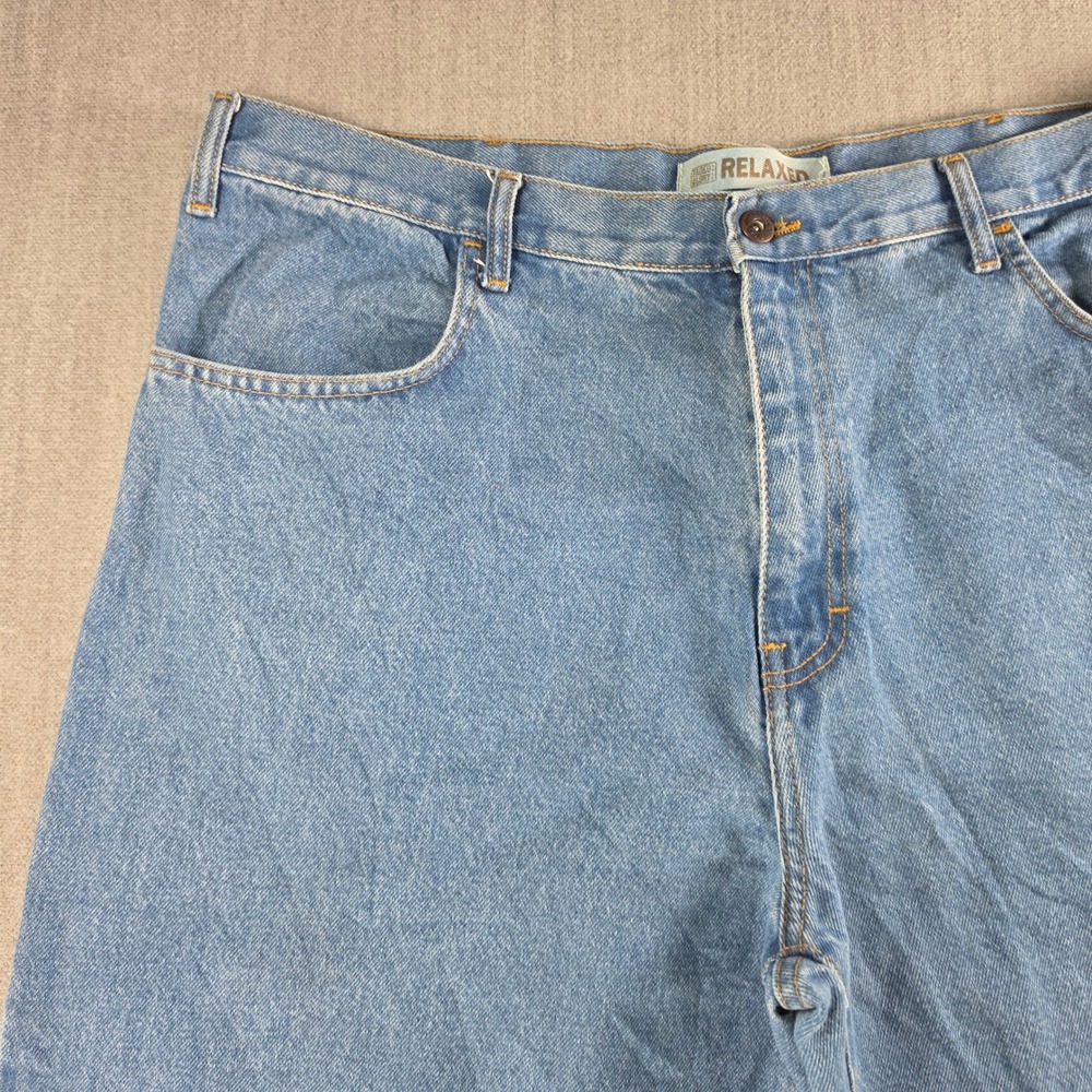 Faded Glory Jeans Men 40x32 Blue Relaxed Fit Straight Leg Denim Cotton - Picture 9 of 16